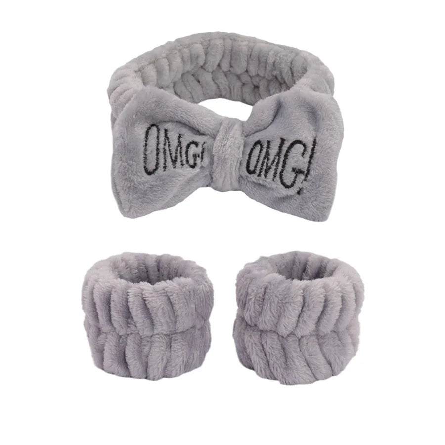 3pcs Soft Coral Fleece Hair Accessory Set