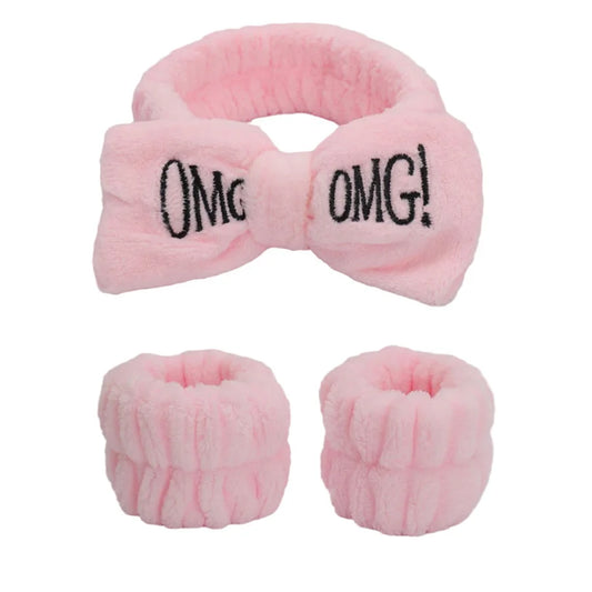 3pcs Soft Coral Fleece Hair Accessory Set