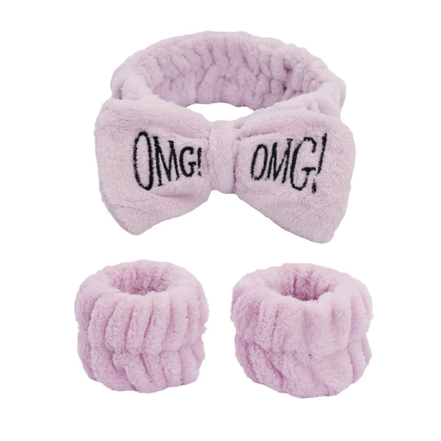 3pcs Soft Coral Fleece Hair Accessory Set