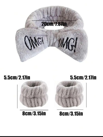 3pcs Soft Coral Fleece Hair Accessory Set